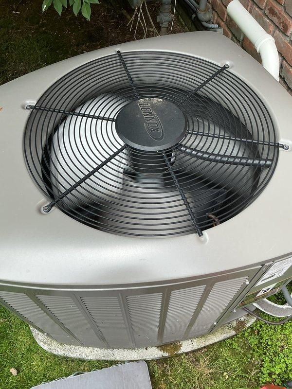 Completed comprehensive Gold AC inspection on three residential air conditioning units installed in 2018. Performed thorough examination of all outdoor condenser units, verified proper operation of fan motors and compressors, inspected electrical connections and disconnect boxes, checked refrigerant line integrity, and confirmed adequate clearances around equipment. All units positioned on proper concrete pads with appropriate drainage. Inspected basement-located air handler and evaporator coil for proper airflow and condensate drainage. All three systems operating within normal parameters with no immediate service needs identified at time of inspection.