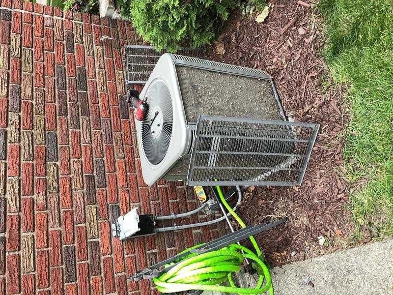 Completed AC inspection and tune-up on 8-year-old cooling system with equipment located in basement. Performed comprehensive system evaluation including indoor air handler components, refrigerant lines, and outdoor condensing unit. System operating within normal parameters; verified proper airflow, checked electrical connections, inspected copper refrigerant lines and condensate drainage, and confirmed outdoor unit fan operation and heat exchanger condition. Customer had replacement filter on hand for installation. All components functioning properly with no issues identified at time of service.