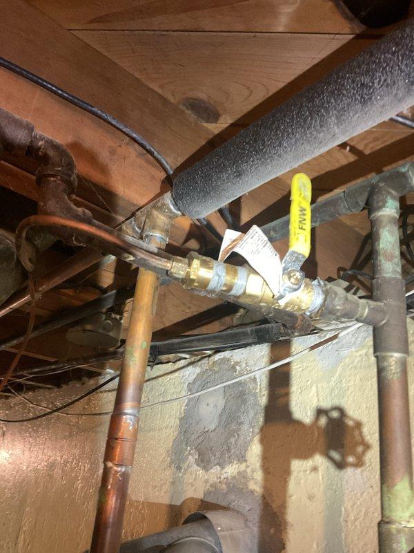 Completed comprehensive tune-up and city certification inspection on aging HVAC system consisting of 30+ year old gas furnace located in basement and 10+ year old outdoor condensing unit. Performed full system diagnostics, cleaned condenser coils, checked refrigerant pressures, inspected electrical connections, tested safety controls, and verified proper airflow on both heating and cooling systems. All components found operating within acceptable parameters; tagged system and documented condition for certification compliance.