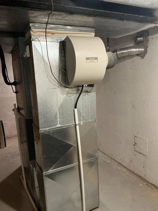 Completed follow-up repair on 8-year-old air conditioning system. Inspected refrigerant line insulation as previously noted by another technician and properly retaped piping to ensure adequate insulation coverage. System tested and confirmed operational with adequate cooling performance maintained throughout service visit.