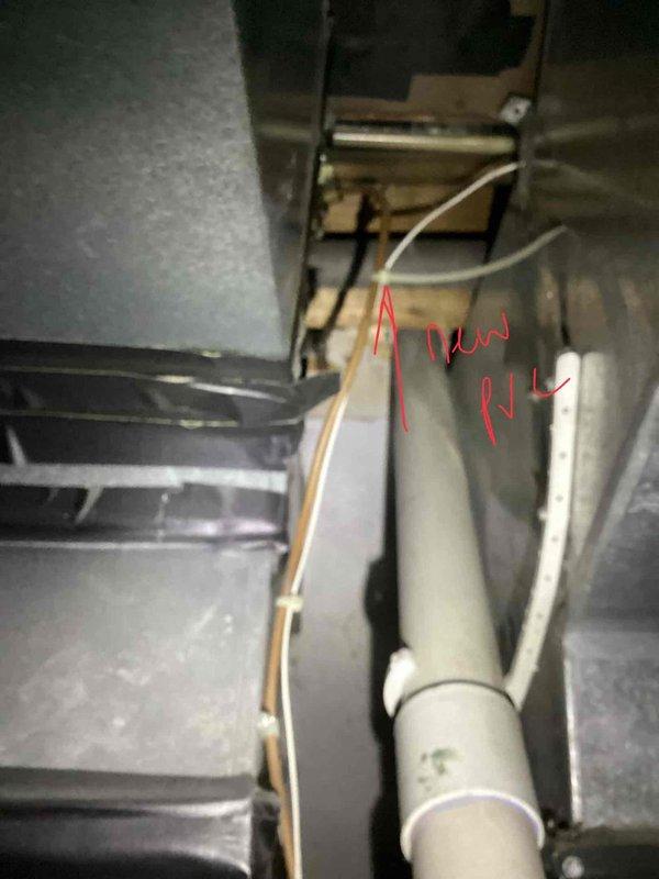Responded to customer complaint of AC short cycling and inadequate cooling on 13-year-old system with condenser located in backyard. Performed comprehensive system evaluation including inspection of indoor air handler components, condensate drainage system, and interior ductwork distribution points. Documented existing equipment condition with detailed photography of mechanical components and air delivery locations. Provided full system replacement estimate based on age of equipment, performance issues, and overall system condition.