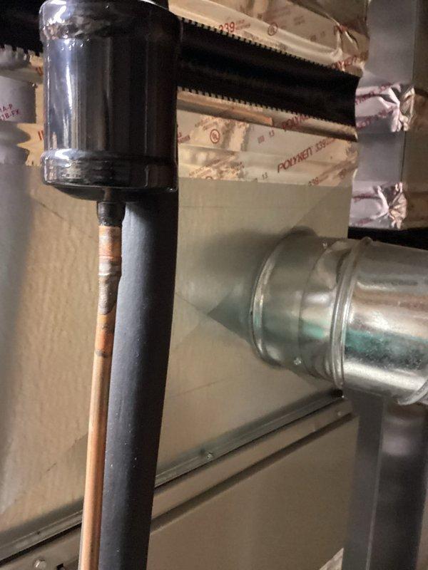 Conducted comprehensive evaluation of 10-year-old furnace system in basement that was completely non-operational with no heat to entire residence. Assessed existing HVAC infrastructure including air handler unit, ductwork configuration, refrigerant lines, and ventilation components to provide replacement estimate for new heating system installation. Documented current equipment condition, duct connections, and mechanical room layout with detailed photography to support equipment replacement recommendations.