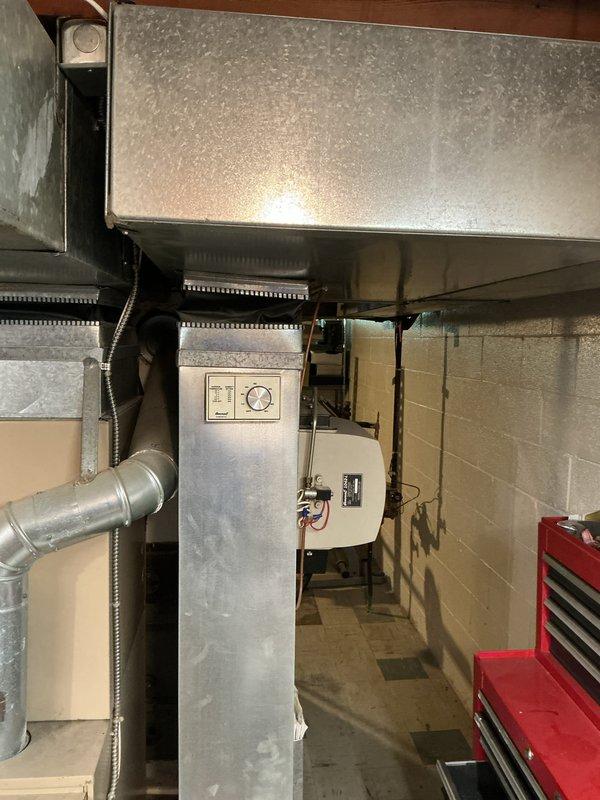 Conducted comprehensive HVAC replacement estimate for dual-zone system consisting of two air conditioning units and two natural gas furnaces, all original equipment installed in 1996 and currently operational. Assessed basement-located equipment including existing ductwork configuration, air plenum assembly, and current system layout to provide recommendations for complete system replacement of aging 28-year-old units.