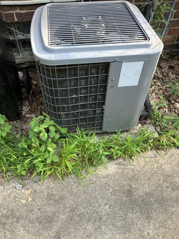 Provided replacement estimates for air conditioning system and natural gas furnace located in basement. Current 10+ year old equipment is operational but nearing end of service life. Evaluated existing outdoor condenser unit showing signs of age and debris accumulation, along with older thermostat system, and presented options for complete HVAC system replacement.