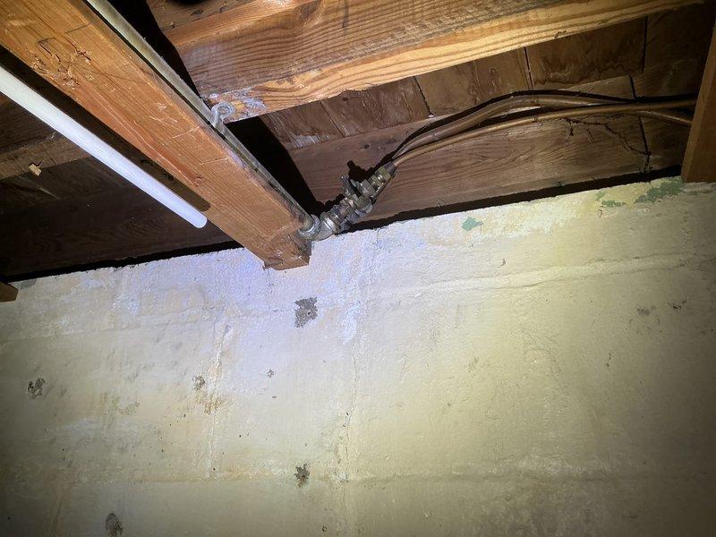 Inspected gas line connection to dryer in basement area to verify proper installation, secure fittings, and absence of leaks. Replaced damaged dryer vent that had split in half with new venting system, ensuring proper routing through crawl space and secure connections to prevent lint buildup and maintain safe exhaust flow. All gas connections tested and confirmed operational with no leaks detected.