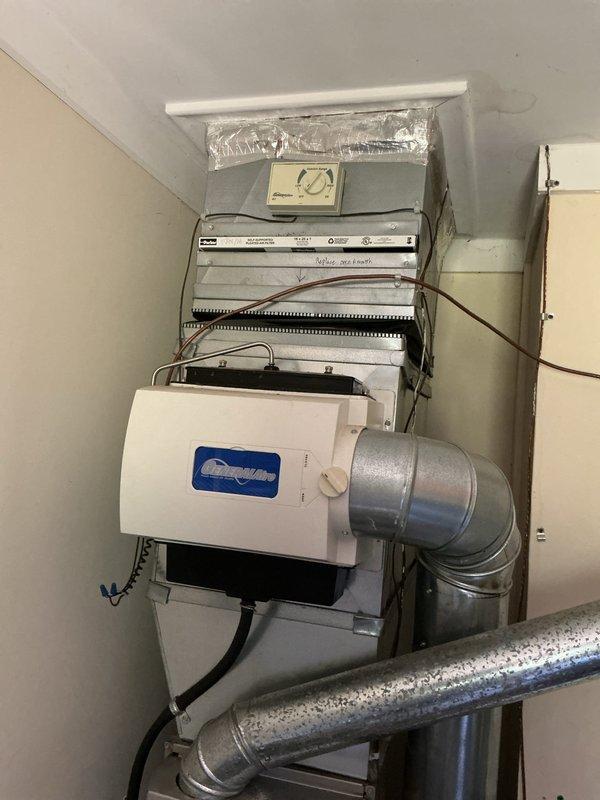 Responded to no cooling call on 3-year-old residential air conditioning system. Upon arrival, diagnosed thermostat malfunction—unit stuck in "echo" mode with limited temperature adjustment range (20-30 degrees) and inability to select cooling mode, preventing system operation. Replaced defective thermostat with new unit, restored proper system functionality, and verified cooling cycle operation at both indoor air handler and outdoor condenser unit.