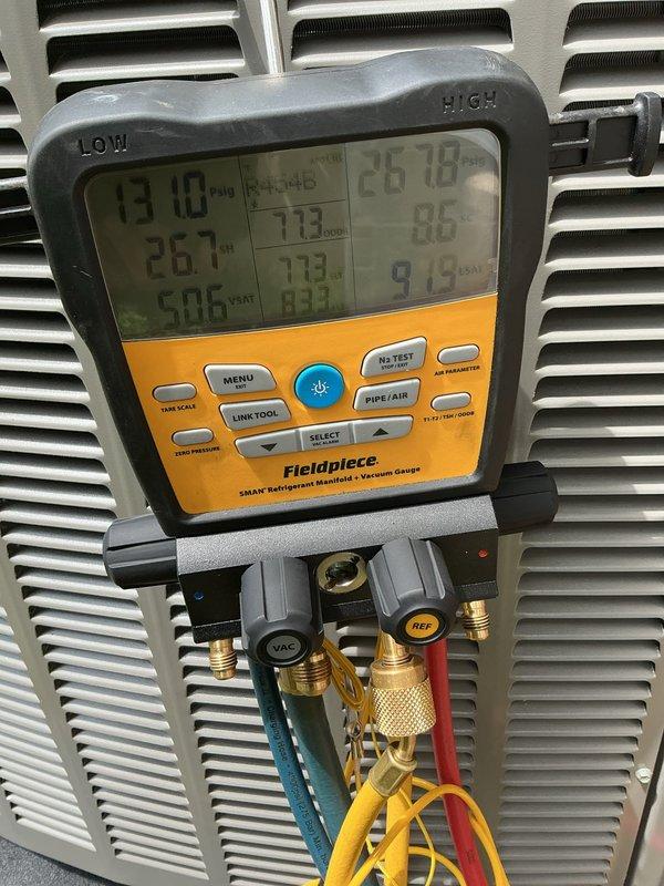 Successfully completed installation of a 2.5-ton air conditioning system with new evaporator coil in rear yard location. Installation included coordination with electrician for new dedicated circuit installation, mechanical and electrical permit procurement, system startup, and full diagnostic testing to verify proper refrigerant pressures and system performance. All equipment tested and operational upon completion.
