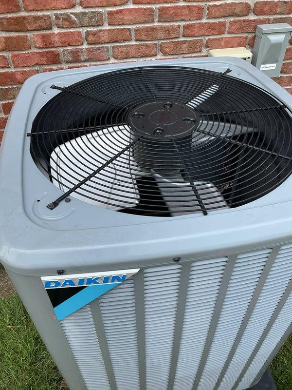 Performed comprehensive tune-up maintenance on two four-year-old Daikin air conditioning systems, one located in the basement and one in an upstairs utility closet. Completed full system inspections including cleaning condenser coils, checking refrigerant levels, testing electrical connections, verifying proper airflow, and confirming both units are operating within manufacturer specifications with no issues identified.
