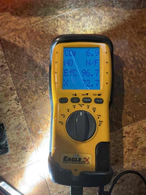 Completed comprehensive Gold AC Inspection on 8-year-old residential HVAC system consisting of furnace and air conditioning unit with air handler located in basement. Performed combustion analysis and system diagnostics using calibrated testing equipment, measuring oxygen levels, carbon monoxide output, pressure differentials, and temperature readings to verify safe and efficient operation. Both heating and cooling systems confirmed operational and functioning within normal parameters at time of inspection.