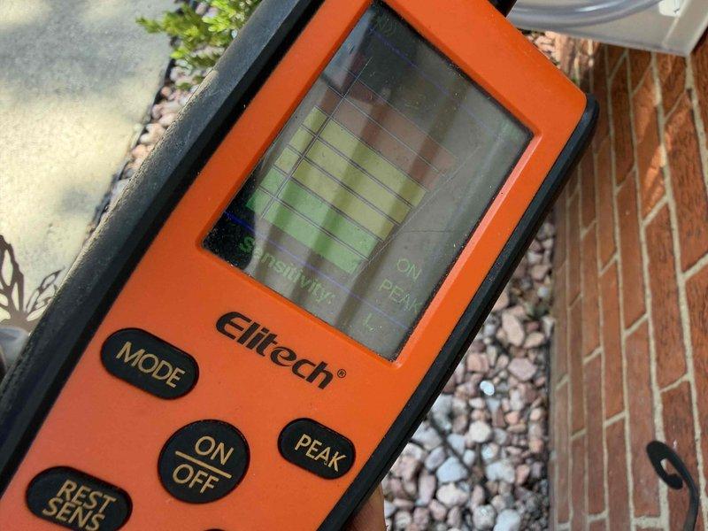 Responded to callback for persistent water leakage from basement mini split unit that was previously serviced. Inspected Daikin outdoor condenser unit and interior components for drainage issues. Performed diagnostic measurements using electronic testing equipment to identify source of continued water discharge. Verified condensate drain line function and recommended installation of condensate pump available under existing purchase order to resolve recurring drainage problem.