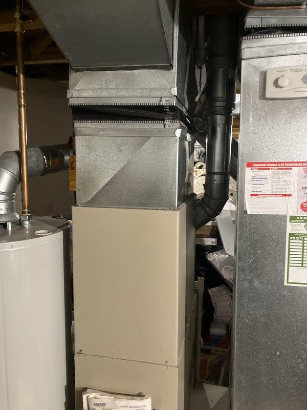Provided replacement estimate for non-operational residential air conditioning system over 10 years old located in backyard, with natural gas furnace in basement. Assessed existing HVAC installation including furnace, ductwork configuration, electrical panel capacity showing 30-amp 2-pole circuit for A/C unit, and photographed current equipment setup to prepare comprehensive replacement recommendations.