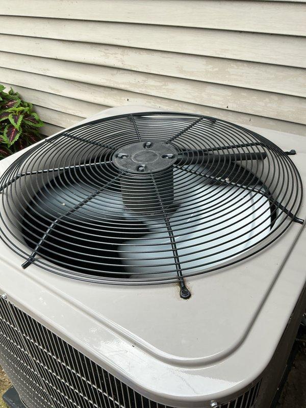 Completed comprehensive cooling maintenance tune-up on 5-year-old Bryant air conditioning system per active maintenance contract. Unit inspected and found operating properly with condenser fan assembly functioning correctly, electrical disconnect box secured and properly labeled, and exterior components in good condition. All system parameters verified within manufacturer specifications, confirming continued proper operation.