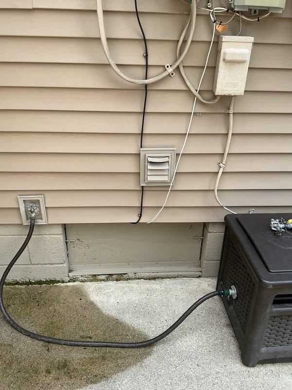 Conducted site assessment for Kohler generator installation estimate at residential property. Evaluated existing electrical service infrastructure including meter location, available conduit pathways, and exterior wall mounting options for transfer switch and generator connection. Documented current electrical panel configuration, service entrance equipment, and identified optimal positioning for generator unit relative to existing utility connections and building ventilation requirements.