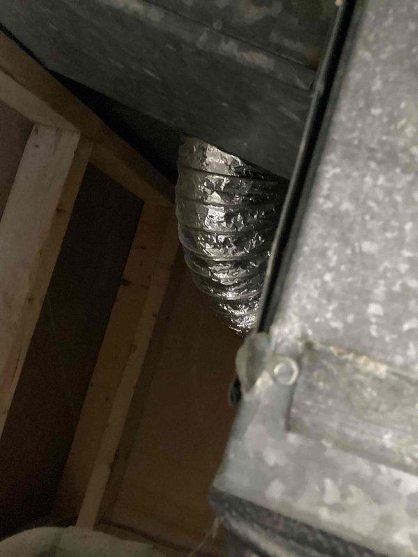 Conducted comprehensive assessment of existing HVAC system for full replacement estimate. Documented current equipment configuration including Honeywell thermostat and ductwork system in attic space. Evaluated flexible metallic duct installation, sheet metal components, and air handler positioning within wooden framing structure. Coordinated customer contact prior to arrival as requested to confirm appointment and discuss system replacement requirements.