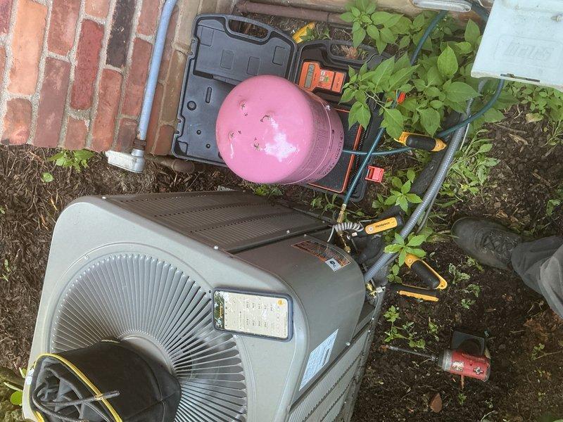 Responded to service call for water leak originating from attic-mounted air conditioning unit, approximately 7 years old. Upon inspection, diagnosed the source of the leak and performed necessary diagnostic testing using calibration equipment. Evaluated condensate drainage system and refrigerant pressures at the outdoor condenser unit to determine root cause of moisture intrusion from attic location.
