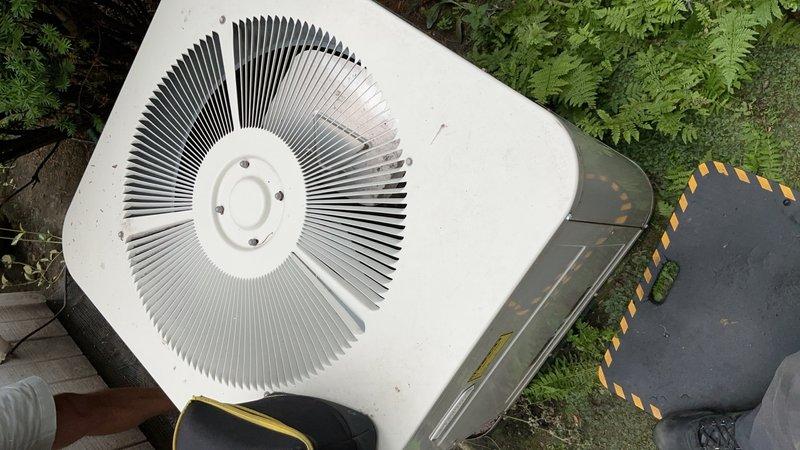Responded to service call for air conditioning system not cooling. Upon arrival, inspected 25-year-old outdoor condensing unit and associated electrical components. Unit showed signs of age and wear consistent with equipment of this vintage. Performed diagnostic testing to identify electrical issue preventing system operation. Inspected condenser fan motor, capacitor, contactor, and associated wiring. Examined indoor plumbing connections and shut-off valves serving the system. Conducted routine maintenance checkup as requested, including visual inspection of all accessible components. Advised customer on system condition and age-related concerns for future consideration.