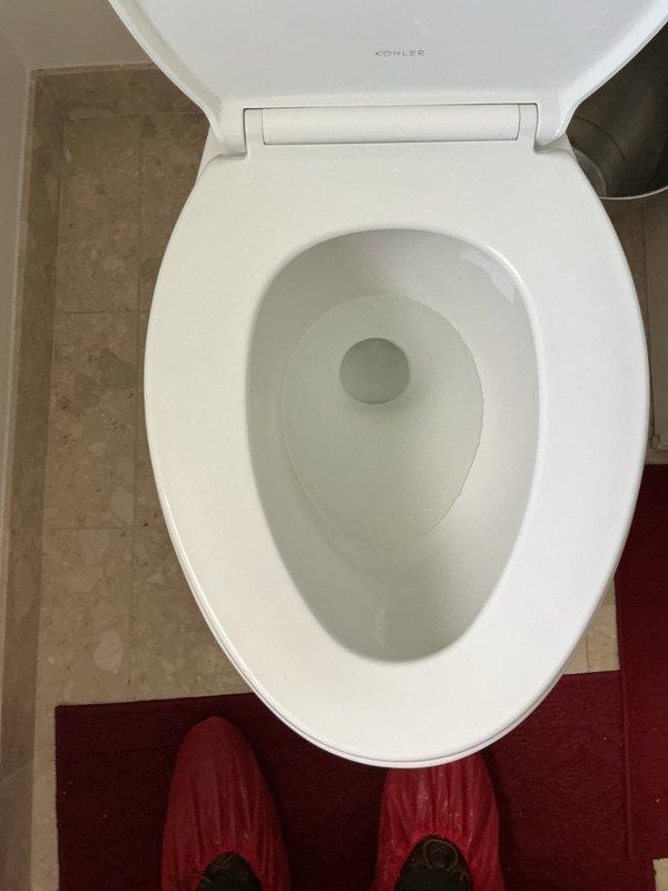 Responded to service call for loose toilet seat on Kohler toilet with broken plastic mounting hardware. Removed damaged mounting bolt assembly, installed new toilet seat mounting hardware with stainless steel bolts and stabilizing hardware, and secured seat firmly to bowl. Verified proper alignment and stability of seat and lid upon completion.
