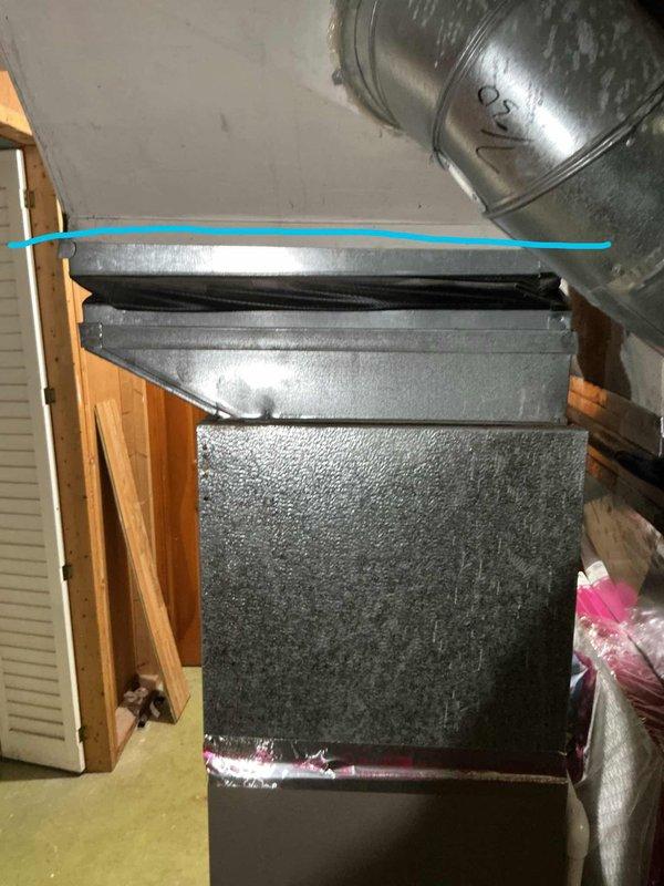 Provided estimate for complete HVAC system replacement in basement installation, including non-functional air conditioning unit and 10+ year old Coleman natural gas furnace. Assessment included documentation of existing equipment configuration with PVC venting system, ductwork with visible condensation issues, and air handler components to determine appropriate replacement specifications for residential comfort system upgrade.