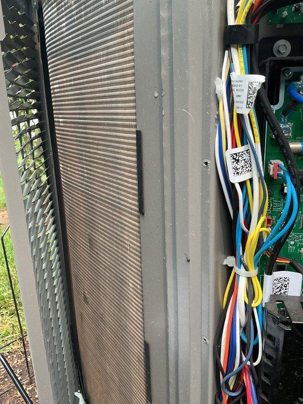 Responded to no cooling complaint on 3-year-old air conditioning system following power outage restoration. Upon arrival, performed diagnostic evaluation of outdoor condensing unit and indoor evaporator coil connected to basement furnace. Inspected electrical connections, control board, and wiring harness for damage related to power surge or outage event. Checked air filter condition and found heavily soiled filter restricting airflow. Verified thermostat communication, contactor operation, and system startup sequence. Restored unit to proper operation and confirmed cooling cycle engaged successfully.