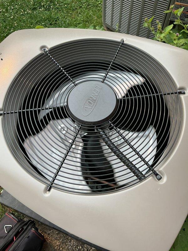 Completed routine Gold Plan inspection on residential HVAC system including one-year-old basement furnace and attic unit. Performed comprehensive tune-up procedures on both systems with no reported issues or symptoms. Inspected outdoor condenser unit, verified fan operation, checked protective grille integrity, and confirmed unit cleanliness and proper mounting. All systems operating within normal parameters upon completion of preventive maintenance service.