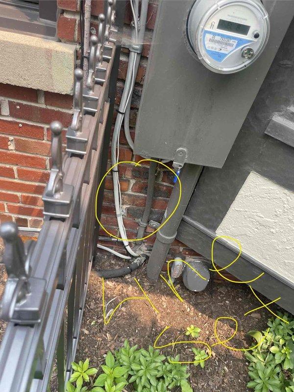 Conducted comprehensive site evaluation for mini split installation estimate. Assessed exterior utility area including electrical service entrance, meter location, and available mounting space on brick wall for outdoor condenser unit. Evaluated existing electrical panel capacity and circuit availability to determine proper electrical requirements and load calculations for new mini split system installation.