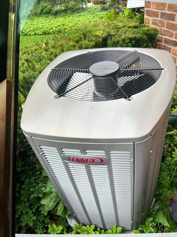 Responded to no cooling complaint on dual-zone residential system with one non-operational unit affecting half the residence. Diagnosed blown 25-amp fuse on outdoor Lennox condenser unit, replaced fuse and restored cooling operation. Verified proper temperature differential at supply ductwork reading 52°F and confirmed both indoor and outdoor units returned to normal operation with adequate airflow and refrigerant cycle.