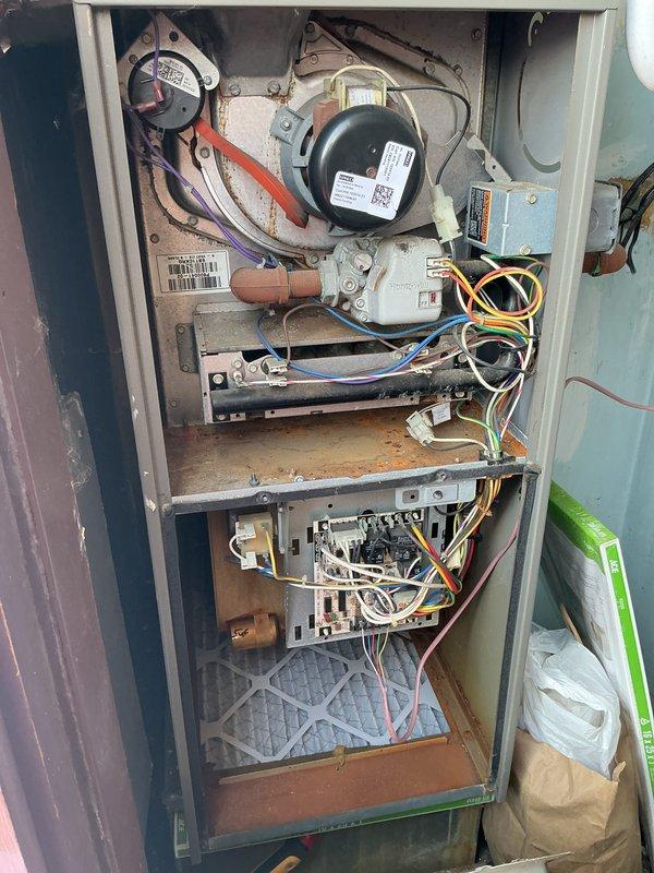 Completed comprehensive AC tune-up and maintenance inspection on one-year-old residential air conditioning system. Performed standard preventive maintenance procedures including visual inspection of outdoor condenser unit, verification of electrical connections and disconnect box, examination of refrigerant lines and insulation integrity, and assessment of interior components including control board, wiring, capacitor, and air filter condition. All system components found operating within normal parameters with no deficiencies noted at time of service.