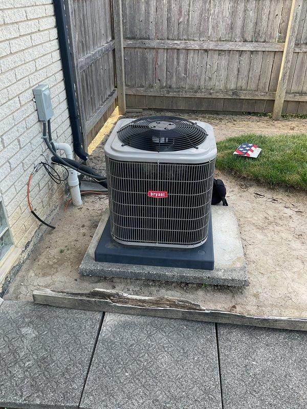 Completed comprehensive Gold AC Inspection and tune-up on a 2-year-old outdoor air conditioning unit. Performed full system diagnostics, cleaned condenser coils, checked refrigerant levels and pressures, inspected electrical connections and components, verified proper airflow through the condenser fan, and ensured all safety controls were functioning correctly. System operating within manufacturer specifications with no issues identified or repairs needed at this time.