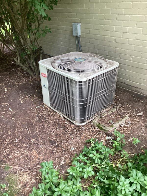 Performed comprehensive evaluation of Bryant central air conditioning system experiencing continuous runtime with inadequate cooling performance. Assessed outdoor condenser unit, electrical connections, refrigerant levels, and overall system operation to determine unit had reached end of serviceable life. Provided replacement estimate for new HVAC system installation.