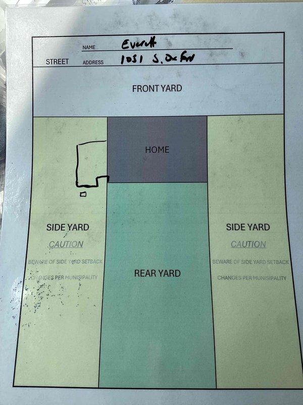 Completed electrical estimate for new whole home generator installation at residential property. Evaluated side yard access corridor between brick structures, assessed utility meter locations and existing electrical infrastructure, and reviewed property survey to determine optimal generator placement while maintaining required setback clearances from property lines and structure. Documented site conditions including narrow passage constraints, existing utilities, and available space for equipment installation and service access.