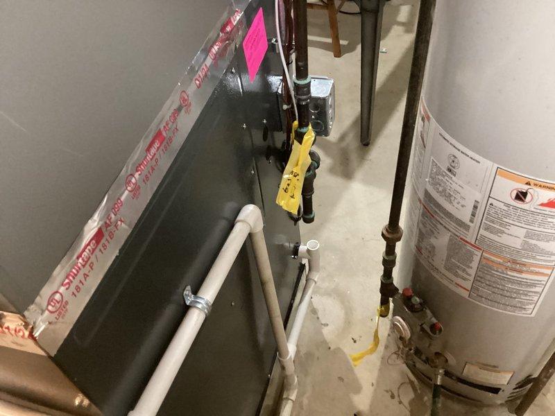 Responded to gas leak call affecting both furnace and water heater in basement mechanical room. Performed comprehensive leak detection inspection on 4-year-old furnace and 10+ year-old water heater, checking all gas supply lines, connections, and fittings using electronic leak detector and soap solution. Identified leak source, tightened gas line connections, and verified proper sealing at all joints. Conducted combustion analysis on both units to ensure safe operation, confirmed proper venting, and tested all safety controls. Re-pressurized gas lines and performed final leak check to verify complete resolution. All equipment returned to safe operating condition with no detectable leaks present upon completion.