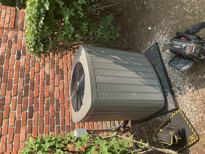 Completed comprehensive Gold AC Inspection and annual maintenance on two residential air conditioning systems: a 13-year-old unit and a newer 1-year-old unit installed last August, both located on exterior sides of the property. Performed full system diagnostics on both condenser units, including electrical component testing, refrigerant level verification, condenser coil cleaning, and fan motor operation assessment. Replaced air filters, inspected indoor air handler components and associated ductwork connections, verified proper drainage from condensate lines, and ensured all shut-off valves and piping connections were secure and functioning correctly. Both systems operating within manufacturer specifications with no issues identified.