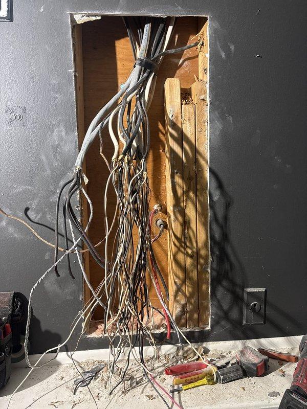 Completed electrical panel installation and dedicated circuit wiring for new hot tub application. Installed new breaker panel with appropriate amperage rating, ran electrical cable from main service through wall cavity to hot tub location, and terminated all conductors per NEC requirements. All connections were properly torqued, circuit tested for continuity and proper voltage, and installation verified to be code-compliant and ready for hot tub connection.