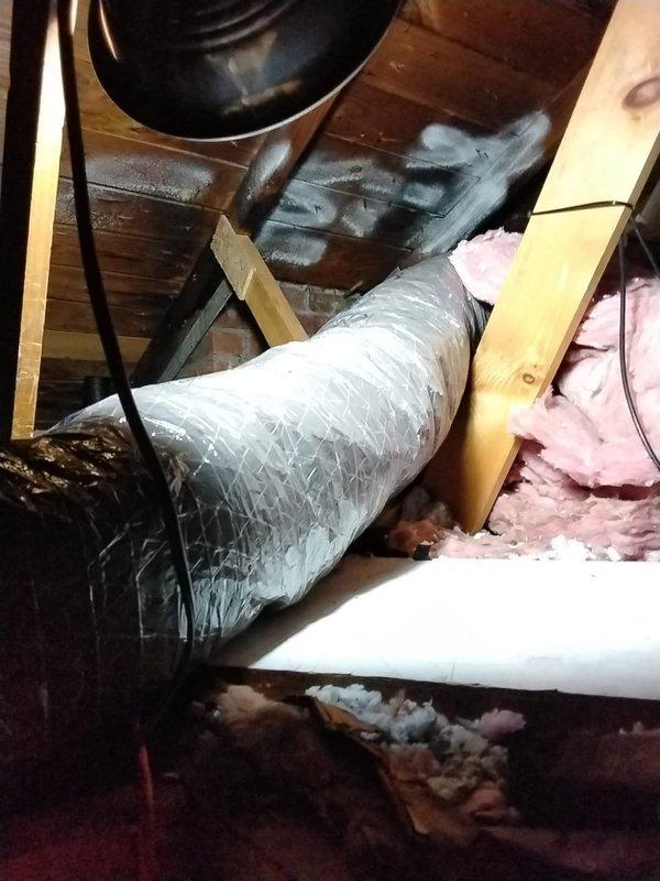 Performed warranty heat run and system verification following new HVAC installation. Confirmed proper airflow through newly installed supply registers and verified ductwork installation in attic space, including insulated flex duct routing and connections. All components operating within manufacturer specifications with adequate heating performance throughout conditioned space.