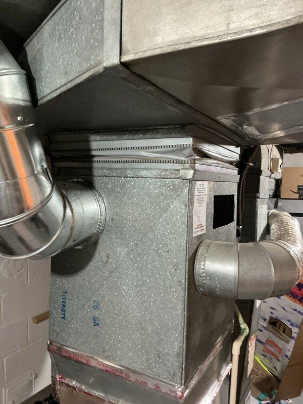 Returned to complete previously scheduled work by installing APCO air purification system and replacing air filter with correct size. APCO unit had been picked up from shop and was successfully installed into the existing HVAC system ductwork. Verified proper fit of replacement filter and confirmed system operation upon completion.