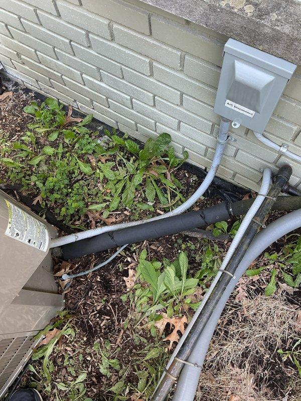 Completed comprehensive Gold AC Inspection and maintenance on a 9-year-old outdoor air conditioning unit. Performed standard tune-up procedures including system diagnostics, refrigerant level verification, electrical component testing, and condenser coil cleaning. Replaced worn insulation cushioning around refrigerant line piping and leveled the condenser unit on its pad to ensure proper drainage and optimal performance.