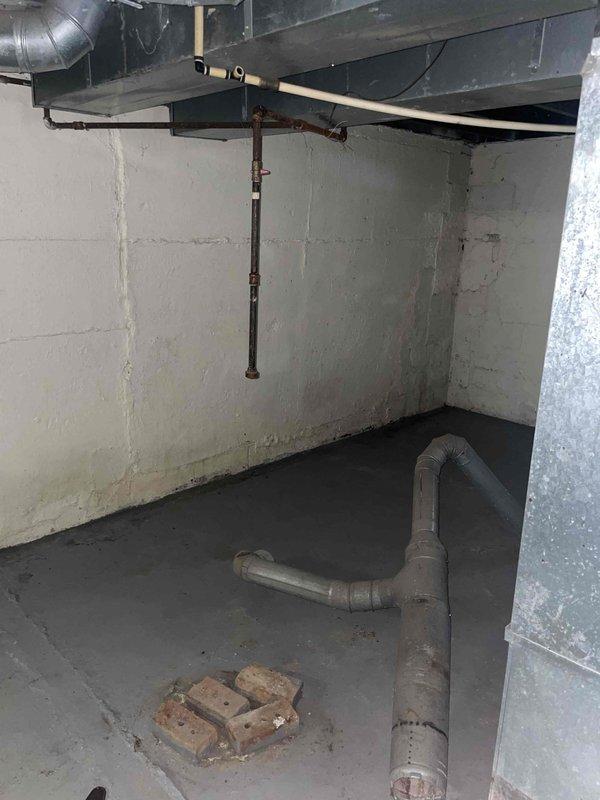 Provided comprehensive replacement estimate for non-operational HVAC system including air conditioning unit, natural gas furnace, and water heater, all located in basement. Assessed existing equipment configuration, evaluated current thermostat setup, and documented gas line infrastructure and basement mechanical room conditions to determine proper sizing and installation requirements for complete system replacement.