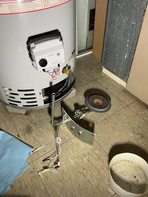 Responded to service call for water heater not producing hot water. Upon arrival, inspected tanked water heater installation and control assembly. Diagnosed pilot light and gas valve operation, checked thermostat settings, and verified proper venting and combustion air supply. Restored hot water production by addressing ignition system malfunction and confirming unit returned to normal operating parameters.