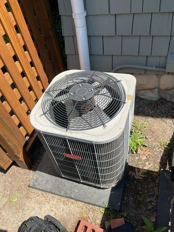 Completed Gold AC Inspection on main cooling unit at residential property with three HVAC systems. Performed comprehensive diagnostic evaluation of outdoor condenser unit and associated components per Gold service protocol. Equipment operational at time of inspection, with air handler and coil assembly located in basement. All primary system components inspected and photographed for service documentation, including condenser unit with functional fan assembly and proper coil configuration. Return visit scheduled for additional diagnostic work on main unit as needed.