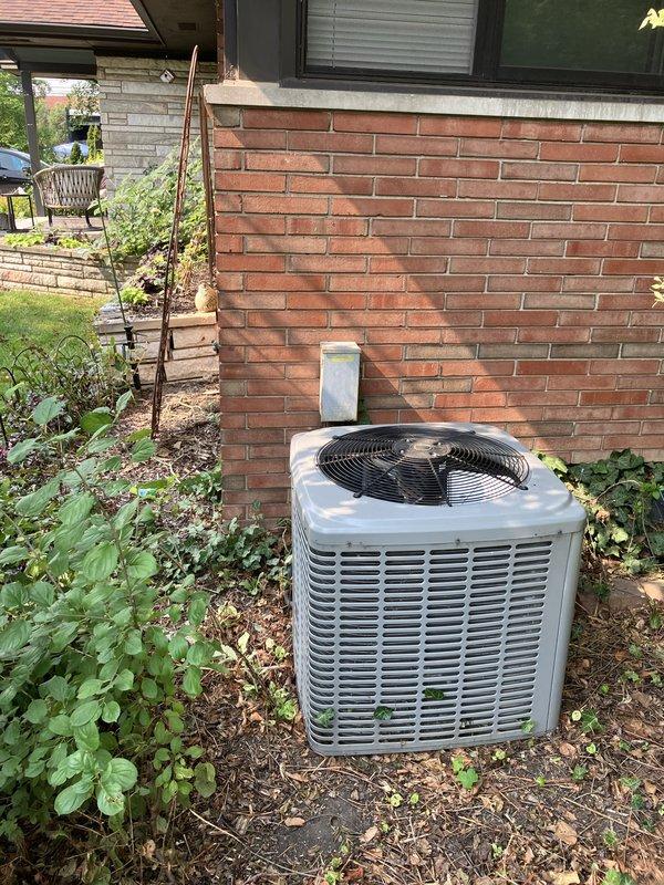 Conducted comprehensive HVAC system evaluation for medium-sized residential property following basement flooding incident. Assessed existing heating and cooling equipment including natural gas furnace located in basement and outdoor condensing unit positioned against exterior brick wall. Provided complete system replacement estimate for both heating and cooling components due to water damage from flooding event.
