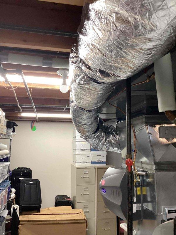 Conducted HVAC consultation and estimate for residential property to evaluate adding ventilation capabilities to existing 4-year-old forced air system located in basement. Assessed current ductwork configuration and HVAC equipment to determine feasibility of integrating mechanical ventilation system for exhaust of stale air and introduction of fresh outside air. Discussed options for smart control integration including wall-mounted thermostat and mobile app connectivity for remote operation of proposed ventilation system.