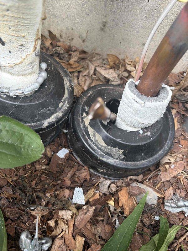 Returned to site to complete lineset repair on leaking refrigerant line. Successfully pumped down system and recovered refrigerant from affected lineset while ensuring live unit remained undisturbed per specifications. Performed nitrogen pressure test to verify leak location and system integrity. Cut in new ball valve on the compromised copper lineset section. Pulled deep vacuum to remove moisture and contaminants from repaired section. System held vacuum successfully, confirming leak repair. Restored refrigerant charge and verified proper operation without disturbing existing operational equipment.
