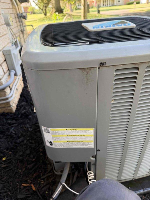 Responded to service call for 8-year-old attic-mounted air conditioning system with inadequate cooling performance. Accessed unit through hall closet entry point and performed comprehensive system diagnostics. Inspected electrical components including capacitor and contactor assembly, verified proper wire connections and voltage specifications at control panel. Evaluated outdoor condensing unit condition, checked refrigerant levels, and assessed overall system operation. System restored to proper cooling function.