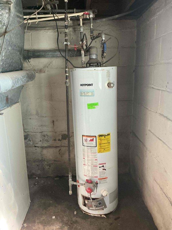 Responded to no heat/cool call for heat pump water heater system. Upon arrival, performed comprehensive diagnostic evaluation of Hotpoint heat pump water heater unit using digital HVAC analyzer. Tested electrical parameters, temperature differentials, and system performance metrics. Conducted thorough maintenance inspection of unit including all plumbing connections, pressure relief valve, expansion tank, shut-off valves, and associated copper and PEX piping. Verified proper operation of heat pump components and restored system to normal heating functionality.