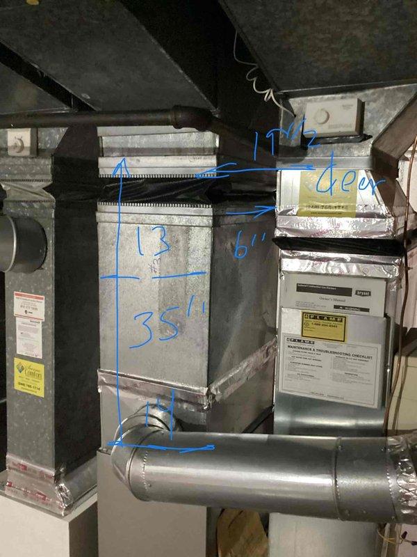 Completed annual air conditioner maintenance on outdoor unit of unknown age. Performed comprehensive AC tune-up including system inspection, cleaning, and operational testing. Equipment found to be in functional condition with no immediate repairs required. Indoor HVAC components including furnace and ductwork were documented during the service visit, showing approved installation with proper connections and labeling. System is operational and ready for continued service.