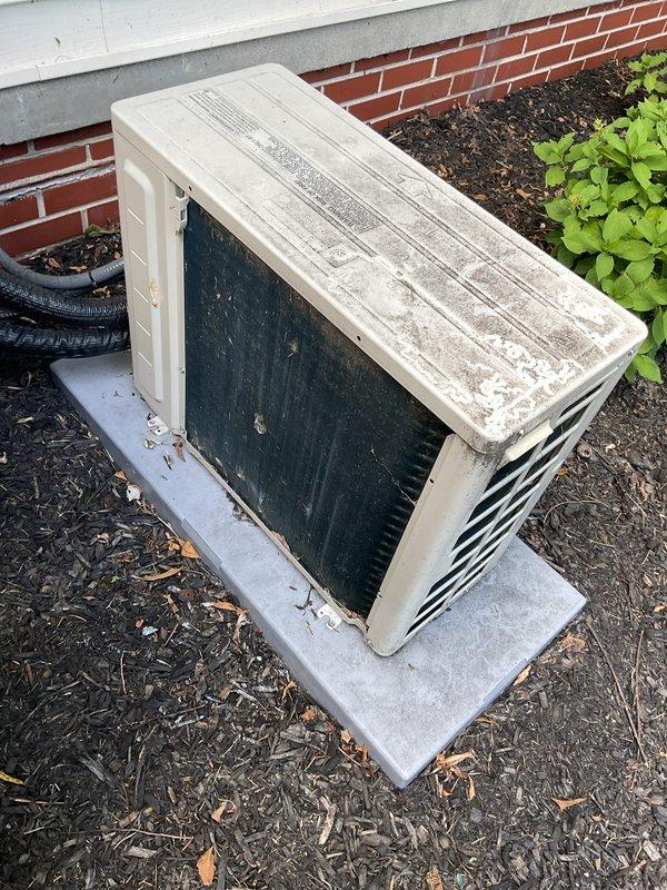 Completed comprehensive Gold AC inspection on Daikin mini-split system with outdoor condensing unit and basement-located air handler. Performed full system evaluation including visual inspection of condenser unit showing normal wear for 3-5 year old equipment, verified operational status of all components, checked refrigerant lines and electrical connections, and documented equipment condition with photographic records. All systems found operating within normal parameters at time of inspection.