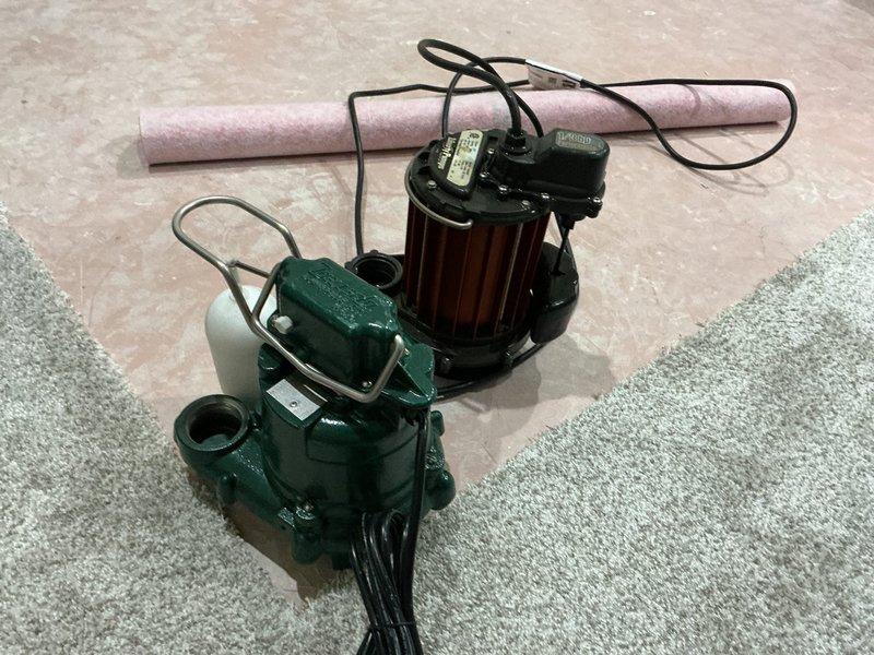 Responded to basement flooding complaint initially suspected to be water heater-related. Upon inspection, determined the issue originated from sump pump system failure rather than the water heater. Found existing sump pump basin filled with sediment-laden water and malfunctioning pump unit unable to discharge accumulated groundwater effectively. Removed failed pump from basin and cleared debris from pit to restore proper drainage capacity. Installed replacement sump pump with new float switch assembly to ensure automatic operation when water levels rise. Tested system operation through multiple cycles to verify proper activation, pumping capacity, and automatic shut-off functionality. Confirmed basement flooding has been resolved and water management system is operating within normal parameters.
