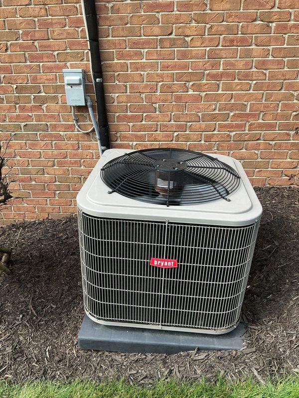 Completed comprehensive Gold AC inspection on 2019 residential air conditioning system. Performed thorough evaluation of outdoor condensing unit and indoor air handler components located in basement. Inspected dual-run capacitor rated at 75/5μF 440V AC, verified electrical connections, and assessed blower motor assembly and refrigerant lines. System operating within normal parameters with no immediate service requirements identified. Documented equipment condition through photographic records showing outdoor unit positioned on concrete pad with proper electrical disconnect and indoor components including capacitor and associated wiring harness.