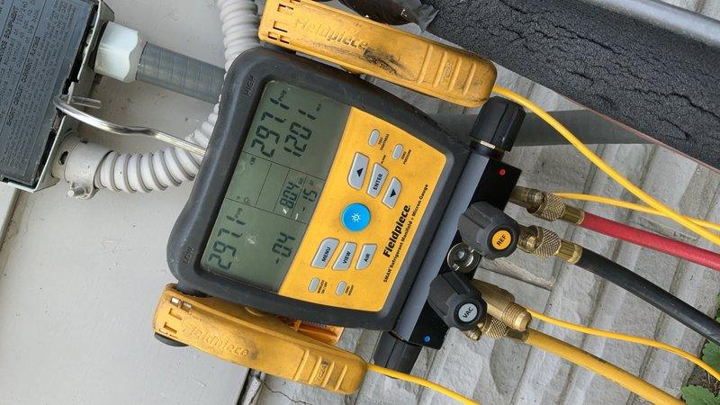 Responded to service call for furnace cutting out on limit switch requiring multiple resets to reach set point. Performed diagnostic evaluation on outdoor HVAC system. Pumped down air conditioning unit and recovered refrigerant as previously arranged. Evacuated system using vacuum pump and verified proper vacuum levels. Recharged system with 2 pounds of R-410A refrigerant to manufacturer specifications. Tested system operation and verified proper pressures and temperatures using digital manifold gauges. Unit operating within normal parameters upon completion.