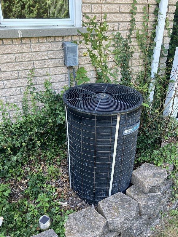 Completed comprehensive HVAC estimate for full system replacement at residential property. Evaluated existing outdoor air conditioning condenser unit and assessed electrical service configuration including dual meter setup and disconnect panels to determine compatibility requirements for new equipment installation. Documented current system conditions and site specifications to provide accurate equipment sizing and installation planning for furnace and air conditioning replacement.
